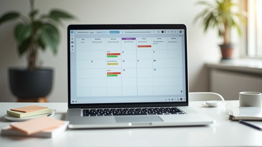 Cursusplanning in digitale kalender met ingestelde herinneringen en deadlines