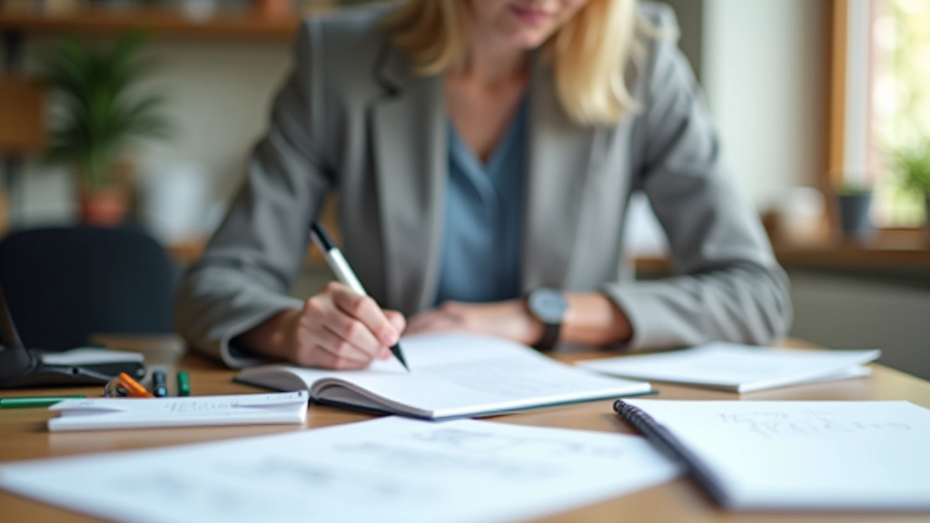 Iemand die werkt aan doelstelling met SMART-methode materialen
